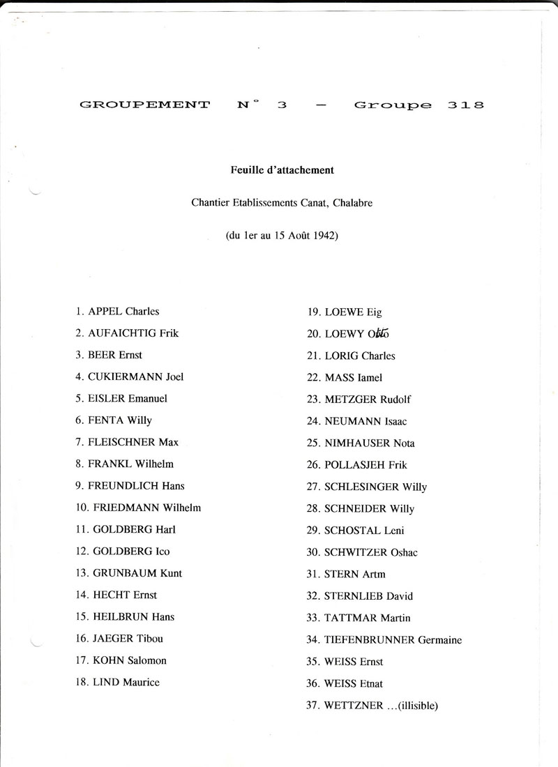 Feuille d'attachement Etablissement Canat