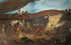 Peinture de la bataille de Camerone